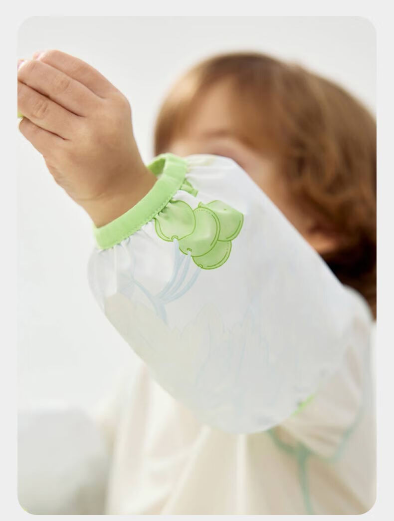 Babycare Children's Sleeves Baby Girls Cute Waterproof Oil-proof Toddler Arm Protectors Infant Sleeve Covers Green Melody M 5