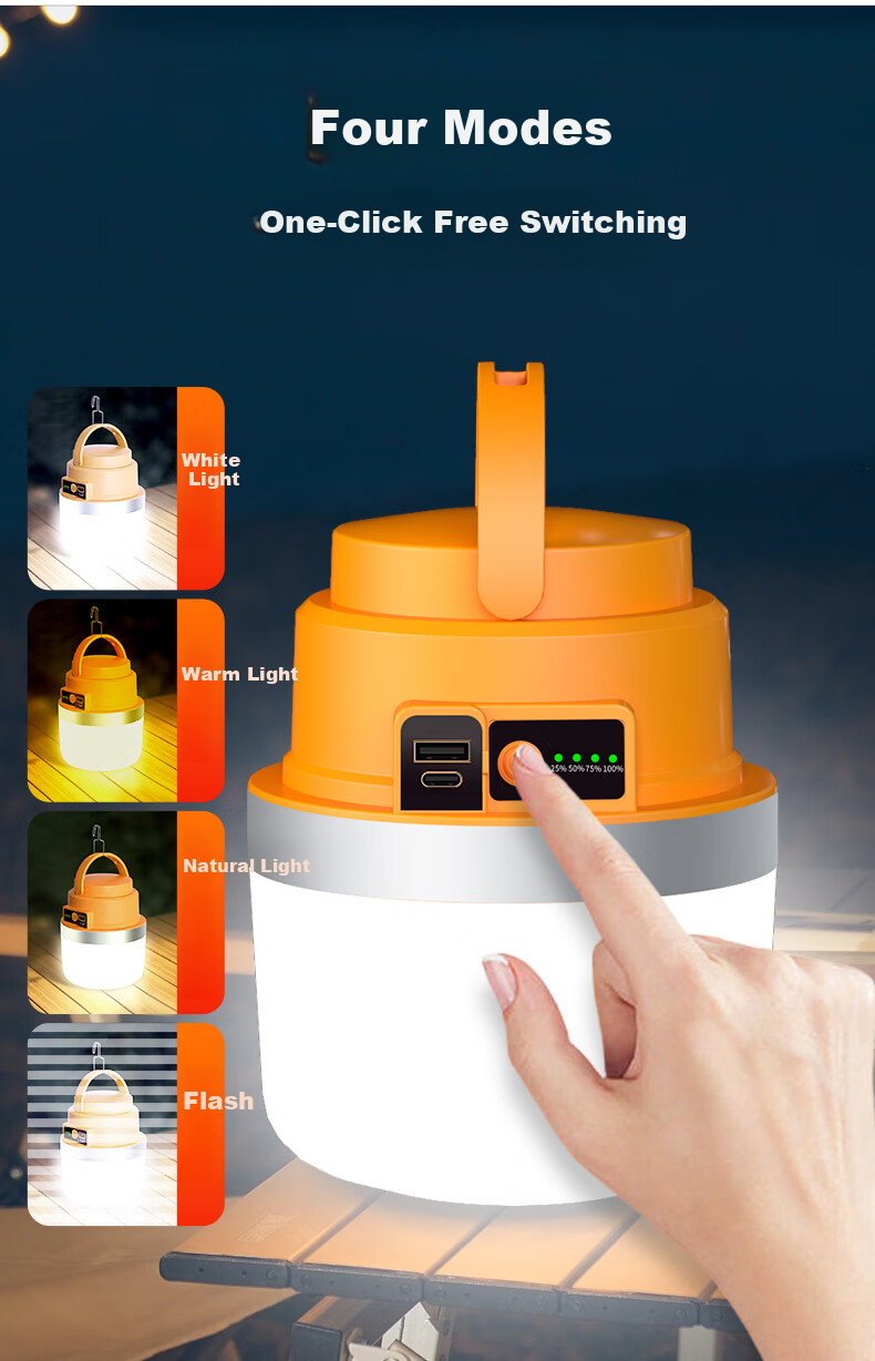 Heart LocK Rechargeable Illumination Lamp, Outdoor Camping Light, Ultra-Bright And Long-Lasting, Night Market Stall Light, Home Emergency Light Bulb for Power Outages 8