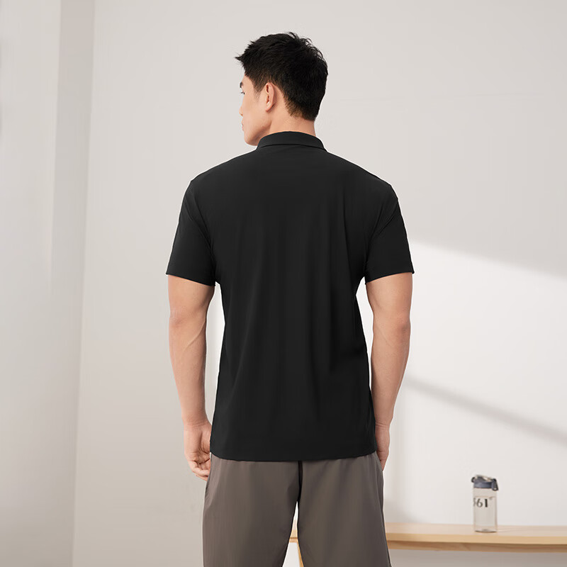 361° Men's Short-Sleeve Polo Shirt, Summer Sun Protection, Loose-Fitting Sports Ice Silk Fitness T-Shirt, Half Sleeve for Men, 652524103D-6