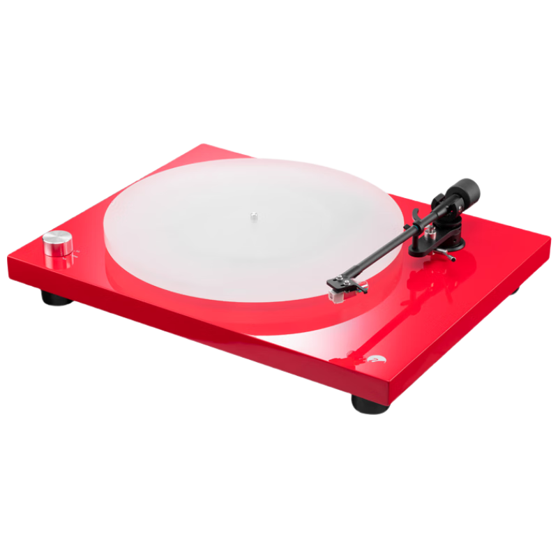 HiVi Lunar Vinyl Record Player, Turntable, Phonograph, Retro Gramophone, Red