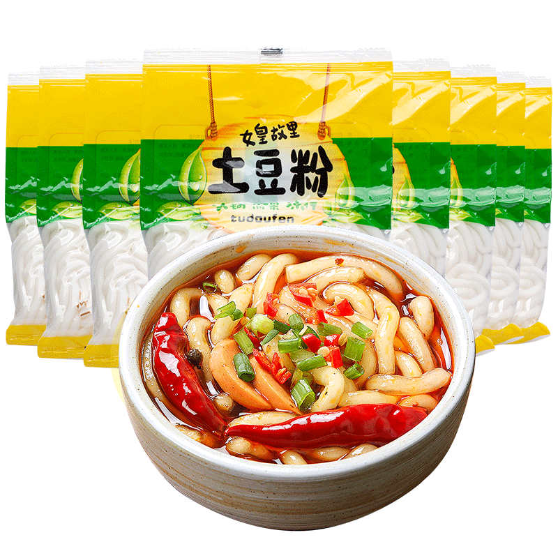 蜀姑娘土豆粉180g*10袋 川粉酸辣粉螺蛳粉米线冒菜火锅食材新疆炒米粉