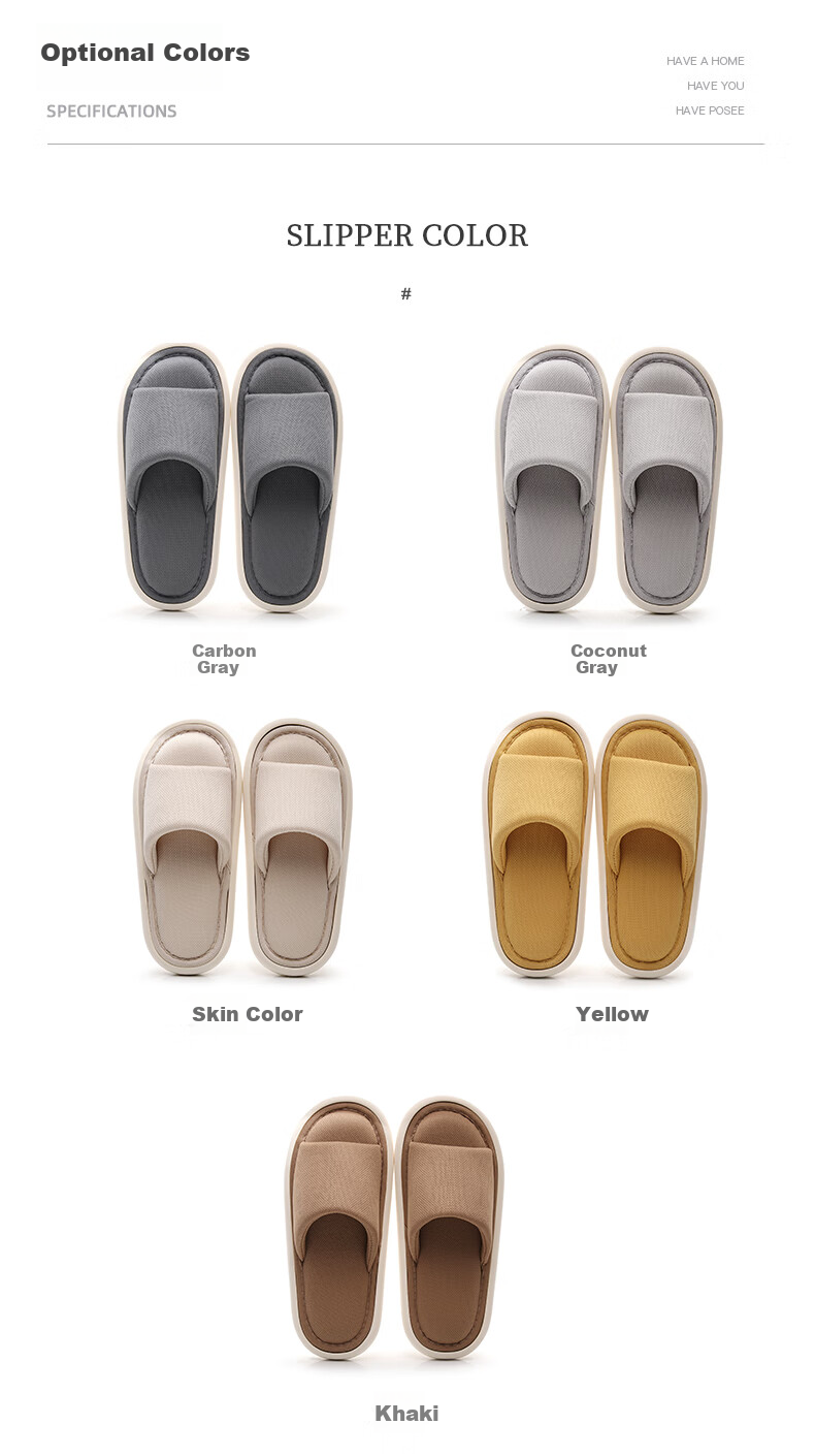 GUOLUOFEI Japanese-Style Open-End Linen Slippers for Men And Women, Indoor Home Wooden Floor Soft-Soled All-Season Cotton Slippers, Yellow, Size 40-41 3