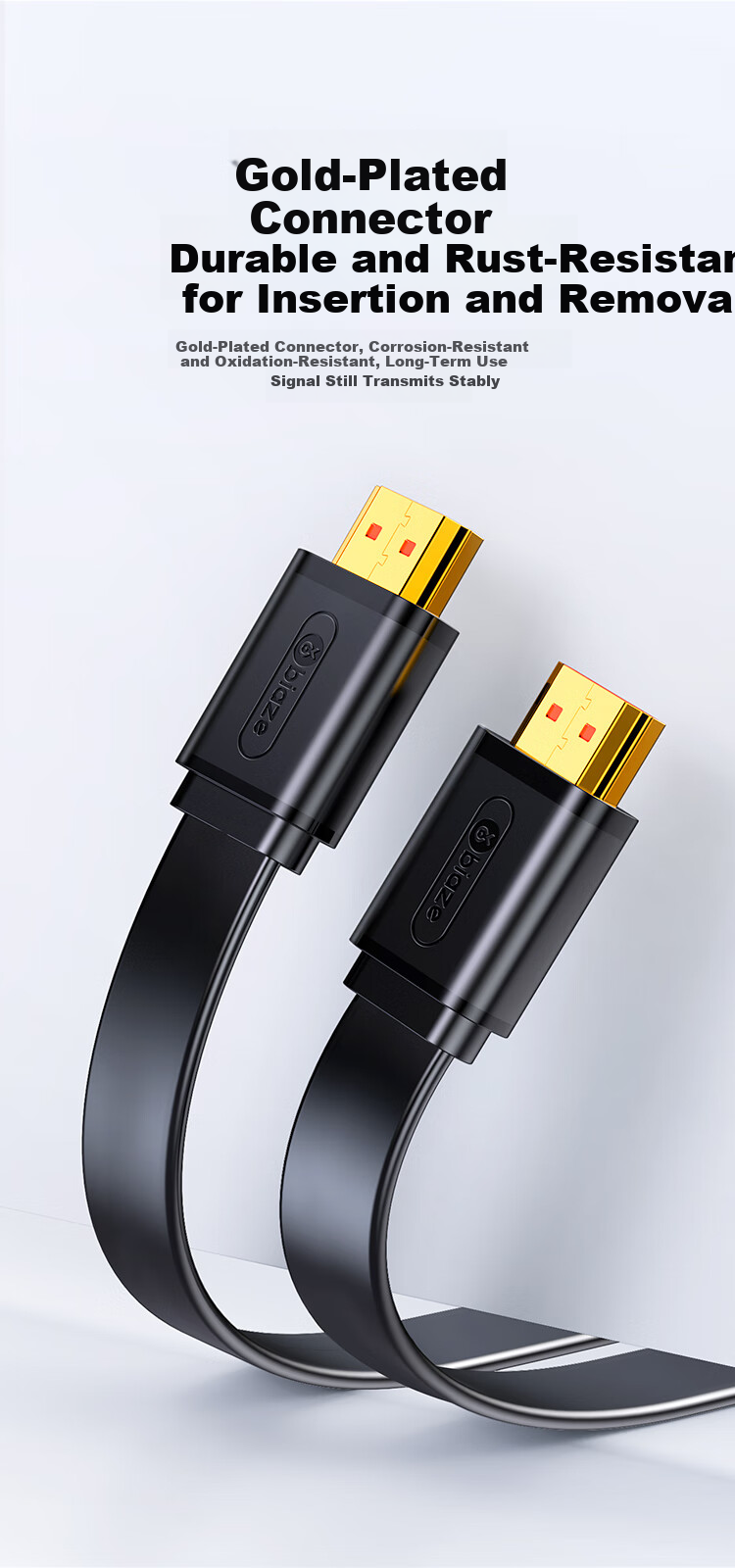 BIAZE HDMI Cable Version 2.0 Flat Cable, 10 Meters, 4K Digital High-Definition Cable, 3D Video Cable for Computer Set-Top Box to TV Projector Connection Cable 6
