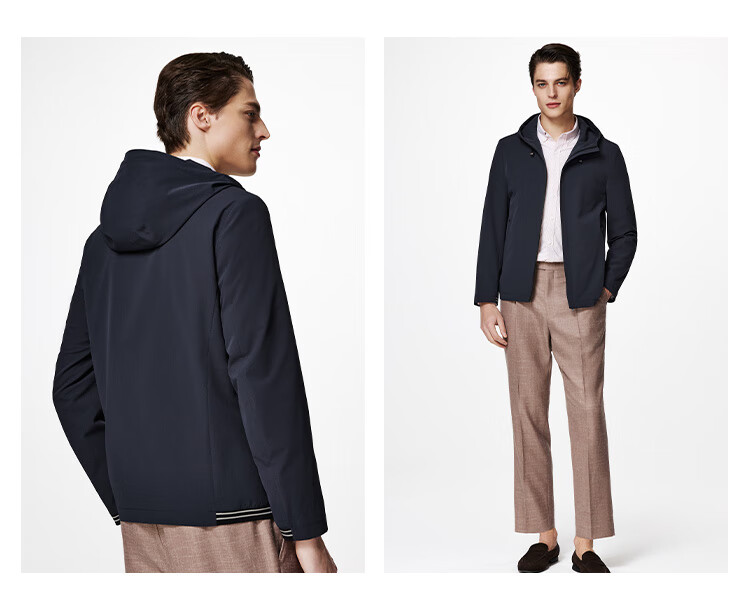 Judger Jacket for Men, Summer And Autumn Style, Lightweight Breathable, Smooth Texture, Hooded Mesh Breathable, Commuter Outdoor Casual Cardigan Coat 6
