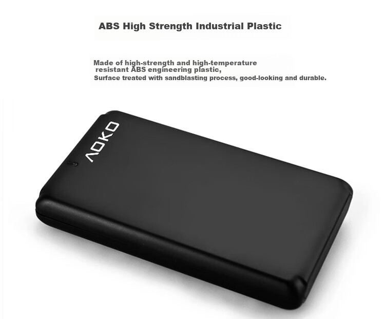 AOKO 2.5-Inch Portable Hard Drive Enclosure, Type-C Compatible, 7-15mm Thick, for Hard Drive Reading, Laptop SATA Serial Port, External Case for Mechanical And Solid State Drives, A206BK 10