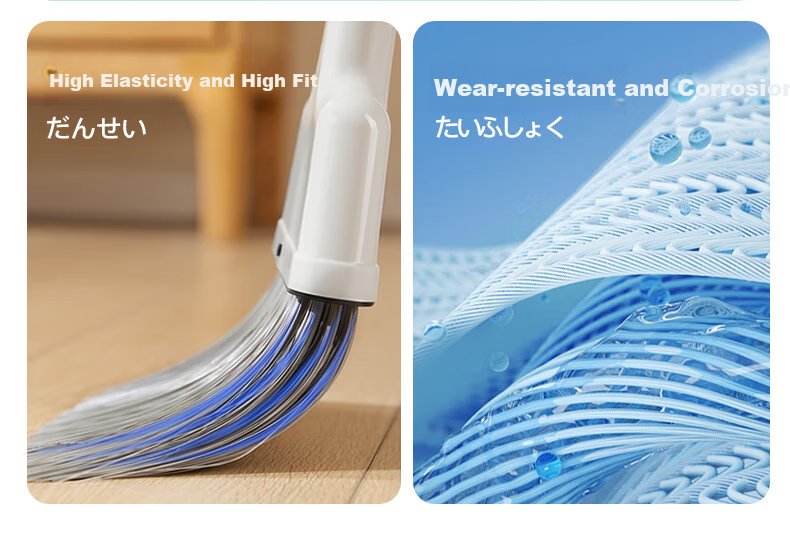 CONDOR Japanese Broom And Dustpan Set, Foldable Household Cleaning Tools, Non-Stick Hair Broom, Floor Sweeping Wonder 6