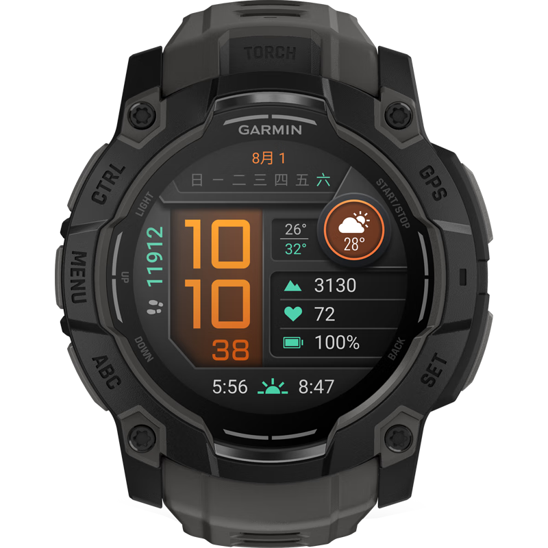 GARMIN Instinct 3 Graphite Gray (50mm) AMOLED Screen Heart Rate Outdoor Sports Watch Birthday Gift
