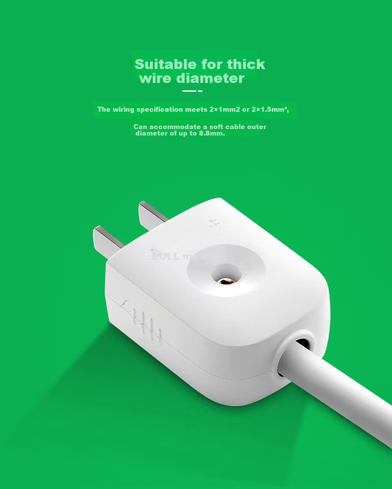 BULL Six-Slot Two/three-Prong Multi-Hole GN-609, 1.8 Meters Long, New National Standard Power Strip with Master Switch, Extension Cord Socket, Surface-Mounted Multi-Hole Outlet 4
