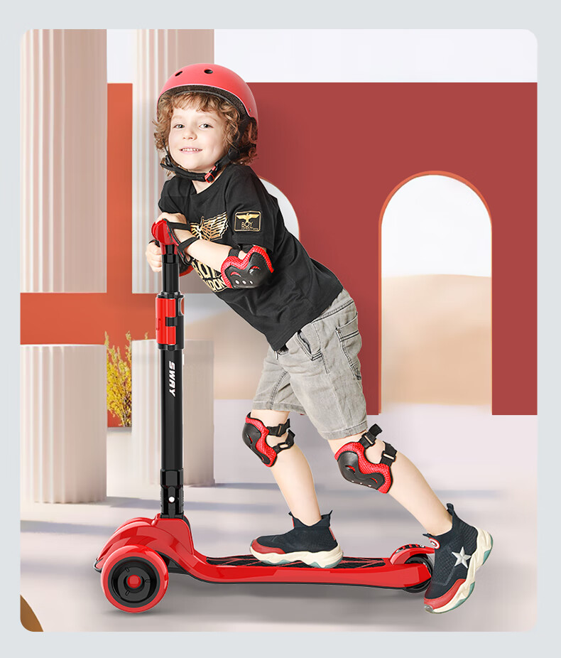 SWAY Scooter for Children 2-15 Years Old, Toddler Scooter, Big Kids' Scooter for Boys And Girls, with Flashing Wheels, Foldable Children's Kick Scooter 19