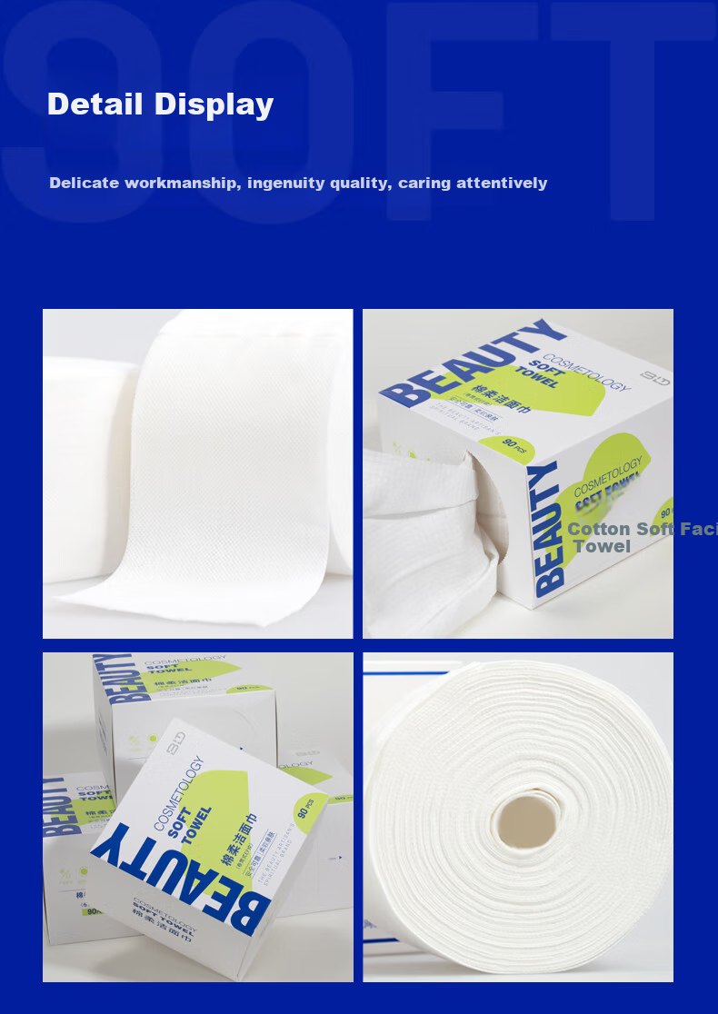 Beautyblend Disposable Facial Cleansing Wipes, Soft Cotton Wipes, Extra Large And Thick, Roll-Up Design, Beauty Salon Face Towels 14