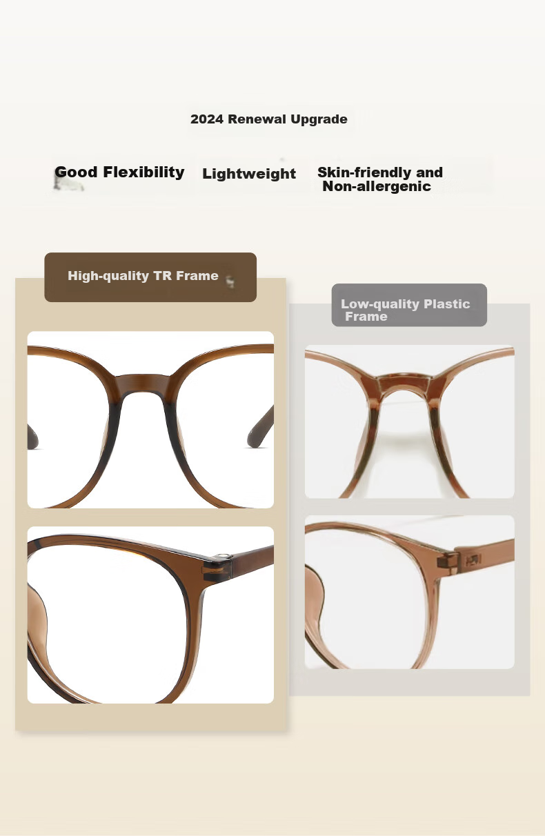 ZEISS Ultra-Light Large Frame Glasses for Women, Bare-Faced Ice American Style, Can Be Fitted with Prescription Lenses for Myopia, Anti-Blue Light Radiation And Eye Strain Protectio 7