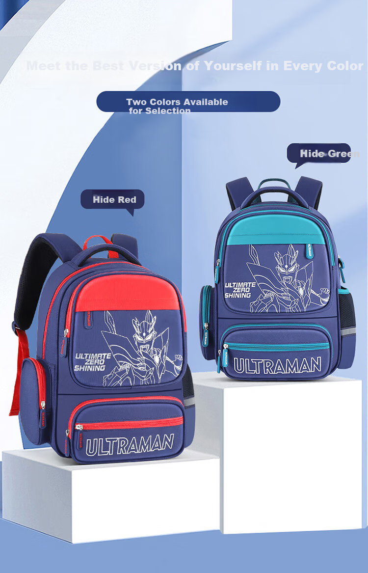 S.X-ZEBRA Ultraman Backpack for Boys, Elementary School Students in Grades One to Six, Boys' Lightweight Spine-Protecting Children's Backpack 3