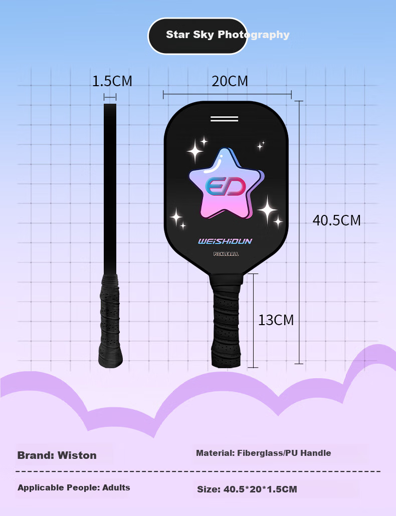 WEISHIDUN Hiking Ball Racket Set, Sports Parent-Child Interactive Toy Game for Children, Pickleball Sports Equipment, Black And Pink 4
