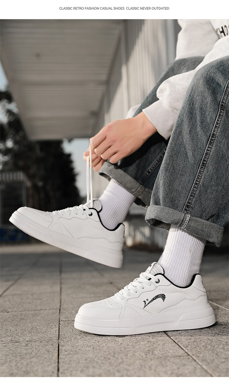 Guirenniao Men's Lightweight Sports Sneakers, Low-Top Soft-Soled Versatile Casual Shoes, Classic White Sneakers, Beige/khaki, Size 43 13