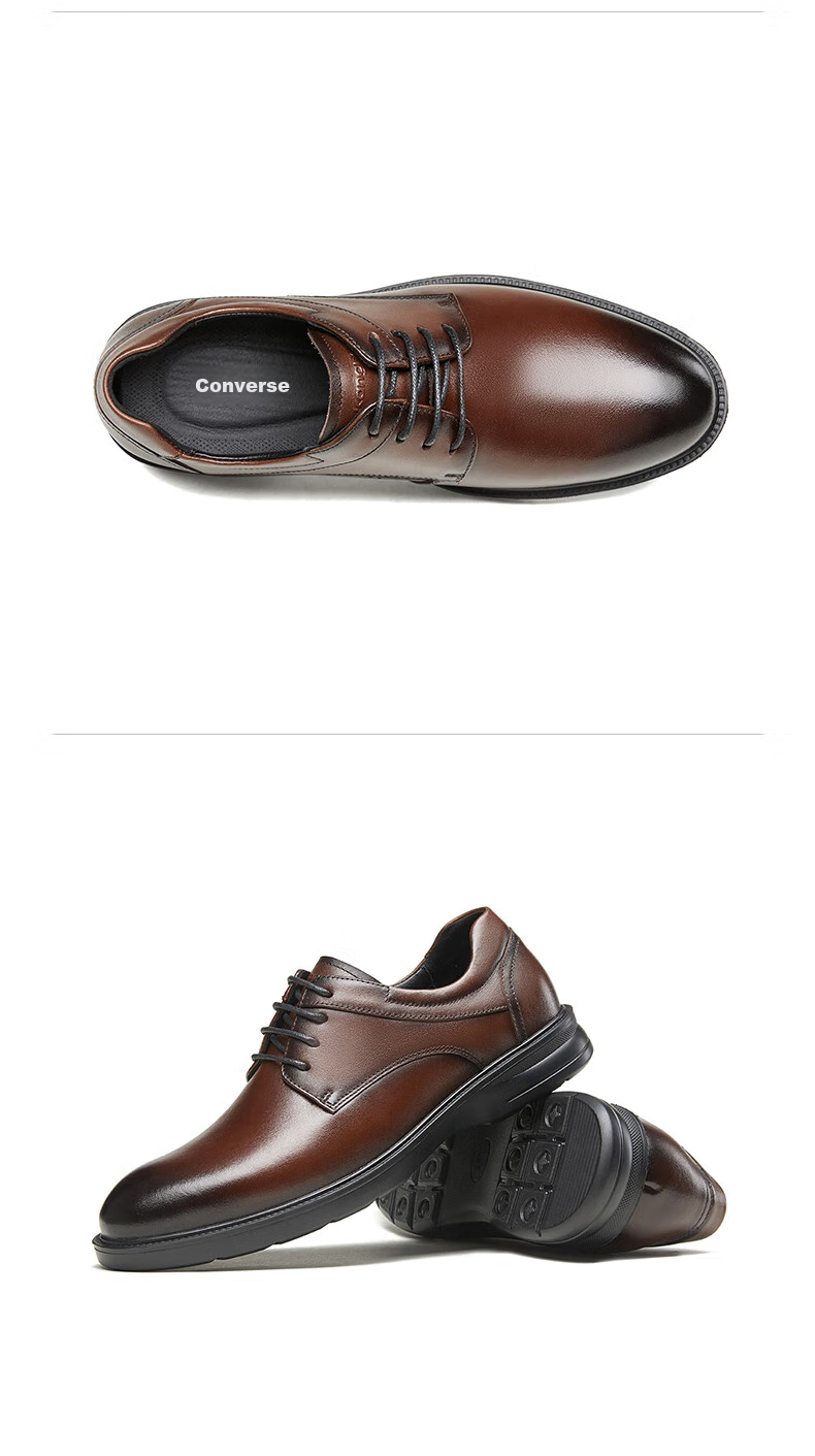 Kangnai Casual Leather Shoes, Autumn New Style Men's Work Business Derby Shoes, Soft Cowhide Comfortable Leather Shoes, Black, Size 38 13