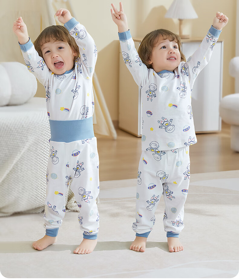 Betis Children's Pajama Set Autumn Winter 2025 New Boys Girls Baby Homewear Pure Cotton Long Sleeve Class A 4