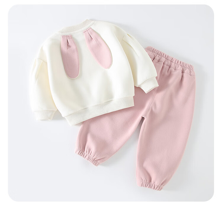 Youqi Girls Spring Sweatshirt Set Baby Clothes Casual Sweatshirt Set Autumn Spring Baby Two-Piece Set 10