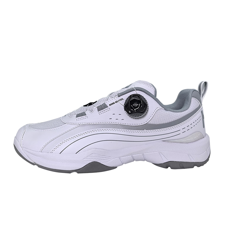 KUMPOO Badminton Shoes, Xunfeng Lightweight Breathable Non-Slip Wear-Resistant Men's And Women's Fly-Knot Shoes KHR-D96, Glazed White, Size 42