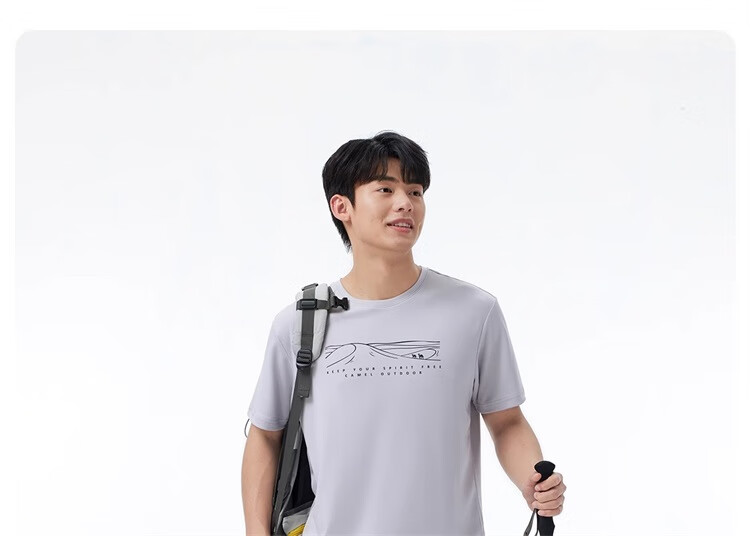CAMEL Outdoor T-Shirt, Moisture-Wicking Quick-Dry Short Sleeve, Round Neck Breathable Running Hiking Mountaineering Sports Tee A25BAVV055 10