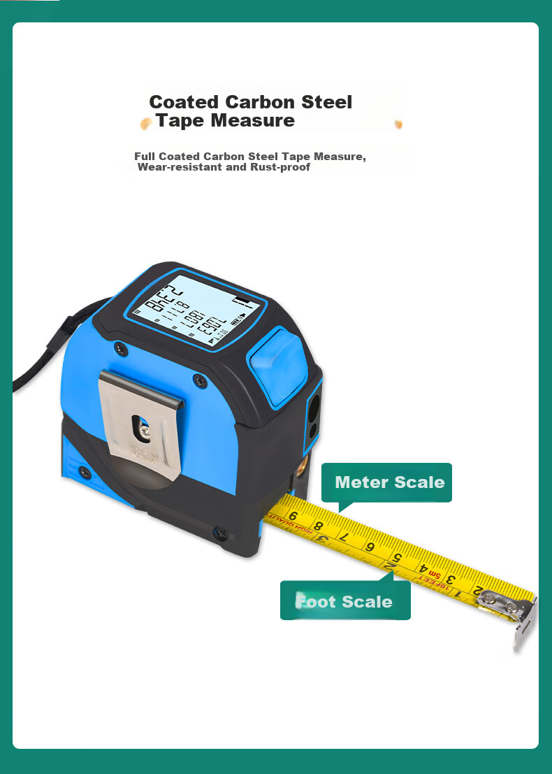 ZHENBING Laser Distance Measuring Tape, Infrared High-Precision Electronic Ruler, Cross-Line Measuring Instrument, Smart Measuring Tape for Room Measurement 9