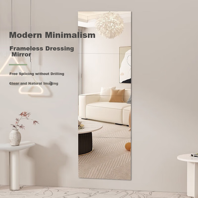 Anerya Full-Length Mirror, Bathroom Mirror, Wall-Mounted Mirror, Bedroom And Living Room Dressing Mirror, Home Use, 30*30 Right-Angle, Four Pieces 2