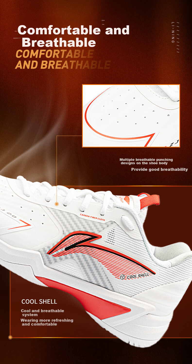 Li-Ning Badminton Shoes, Zhanji 2.0, Unisex Professional Badminton Shoes, Balanced Performance, Anti-Twist And Shock-Absorbing 2