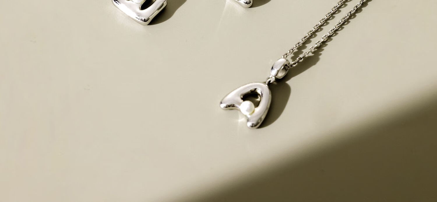Arsis Simple Letter Pendant Necklace for Women, S925 Silver Collarbone Chain, Birthday Gift for Girlfriend, Letter M 11