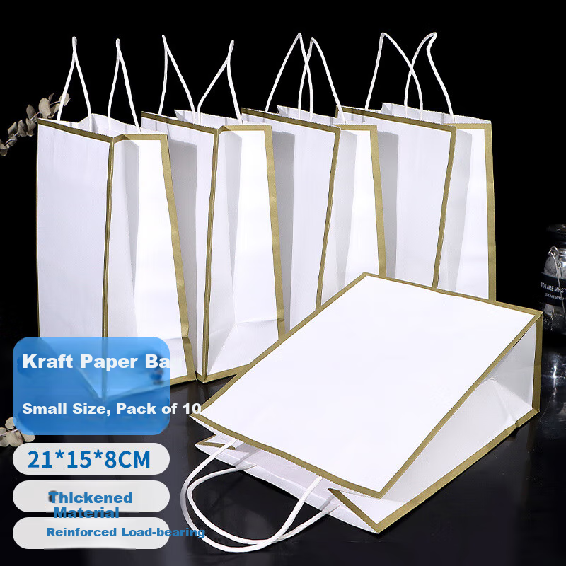 Jidukongjian Gift Packaging Bag, Thickened Handheld Packaging Paper Bag, Birthday Gift, Wedding Graduation Season Favor Bag, Kraft Paper Bag