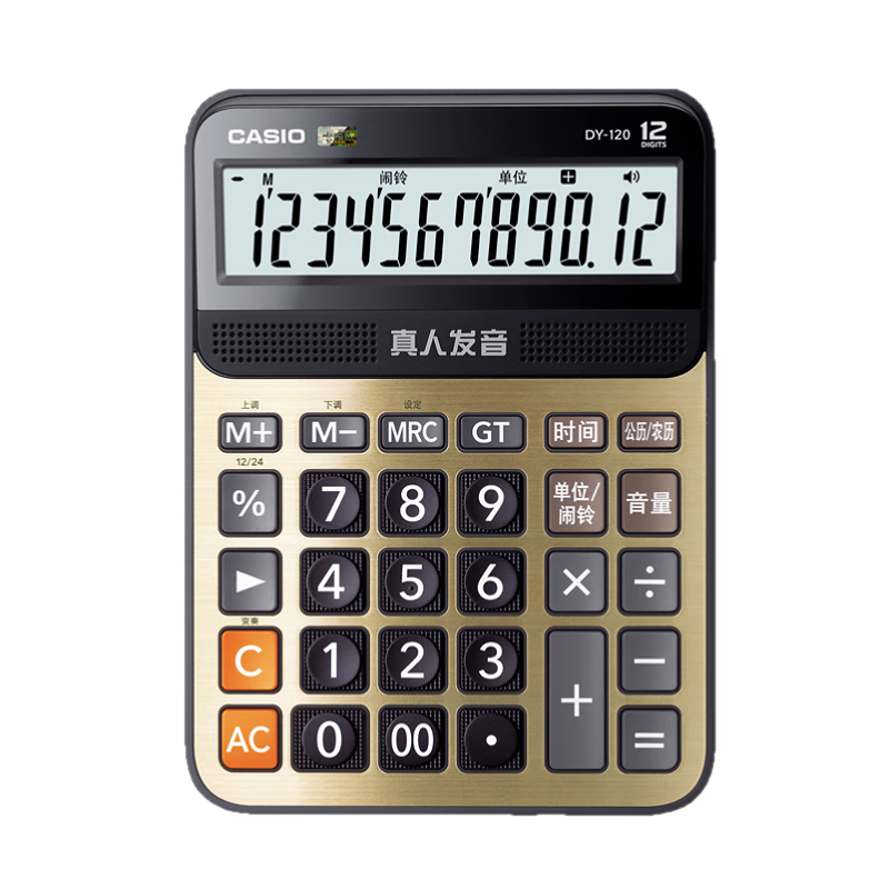 CASIO Voice Calculator Panlongjin, Real Voice Metal Body, Fun Play Office Supplies Financial Special Voice Model DY-120