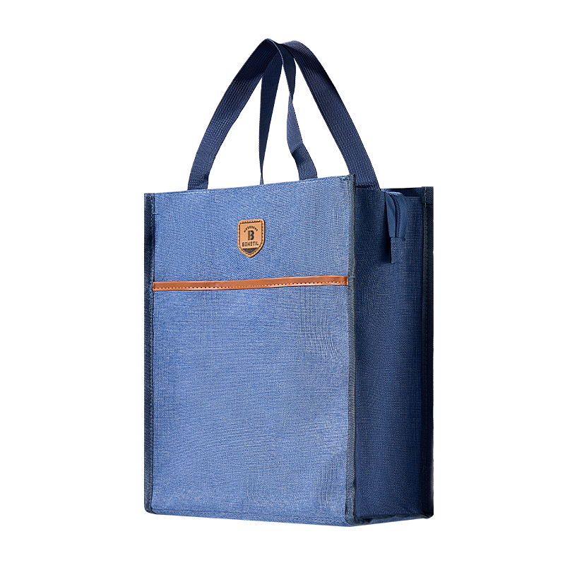 Deli Student Tutoring Bag, Large Capacity Multifunctional Handbag Shopping Bag, Book Carrier, Children's Art Bag for After-School Classes, Deep Blue School Supplies Gift