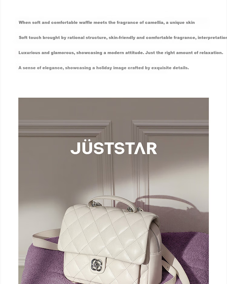 JUST STAR Zhang Yuxi's Same Style Backpack for Women, 2026 New Light Luxury Lightweight Travel Backpack, School Bag, Birthday Gift 3