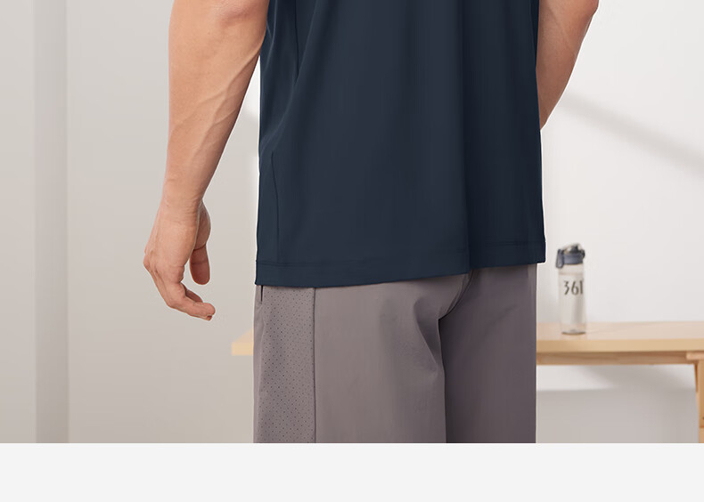 361° Men's Short-Sleeve Polo Shirt for Summer Sun Protection, Loose-Fitting Sports Ice Silk Fitness T-Shirt, Half Sleeve Men's Style 652524103D-8 16