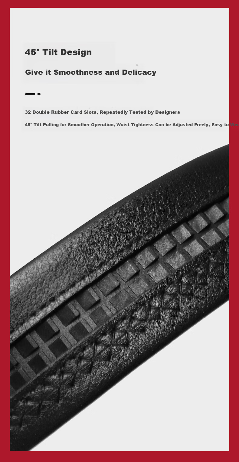 Pierre Cardin Men's Inner-Wear Leather Belt, Genuine Cowhide, Fashionable Automatic Buckle Waistband, Birthday Gift for Me 5