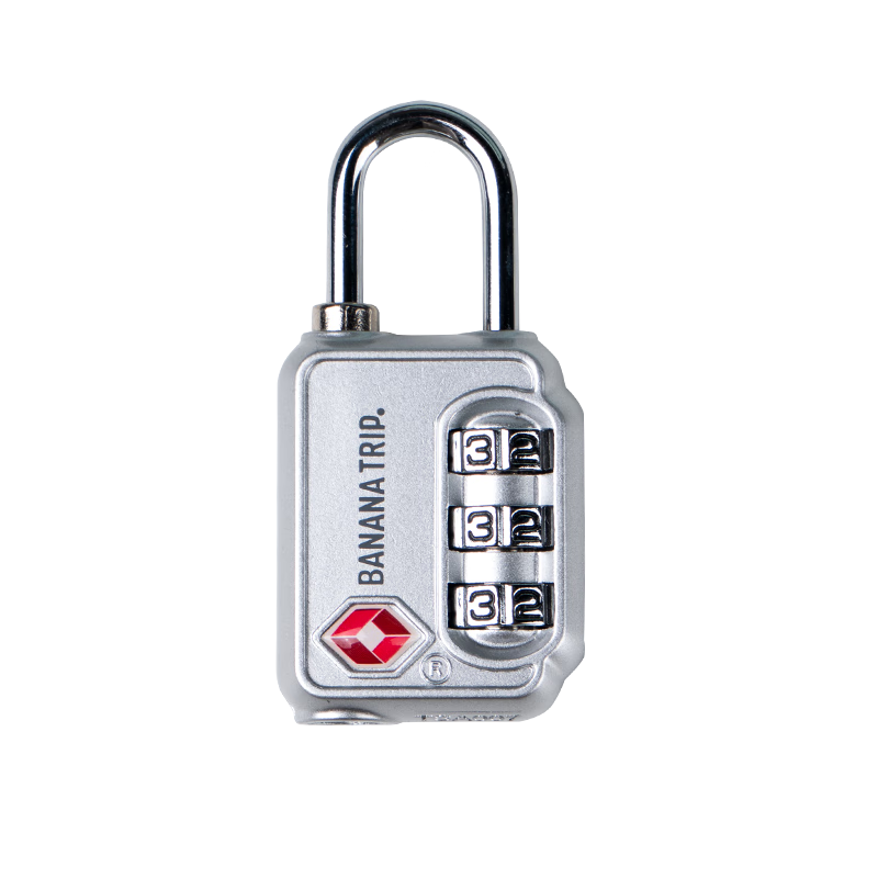 BANANA TRIP Travel TSA Combination Lock Three-Key Luggage Lock Silver