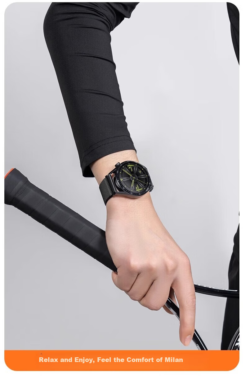 Baking Suitable for Huawei Watch Straps GT7/GT6/GT5/Pro/GT4 Milanese Metal Watch6/5/4/3/buds2, Unisex Original Box Packaging 18