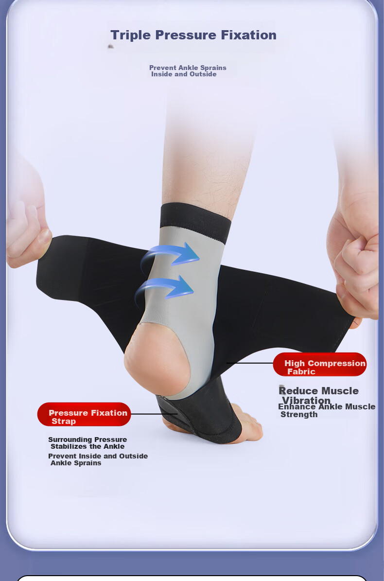 NAILEKESI N Ankle Brace, Post Sprain Recovery Support, Ankle Injury Basketball Sports Medical Ligament Injury Joint Fixation L 4