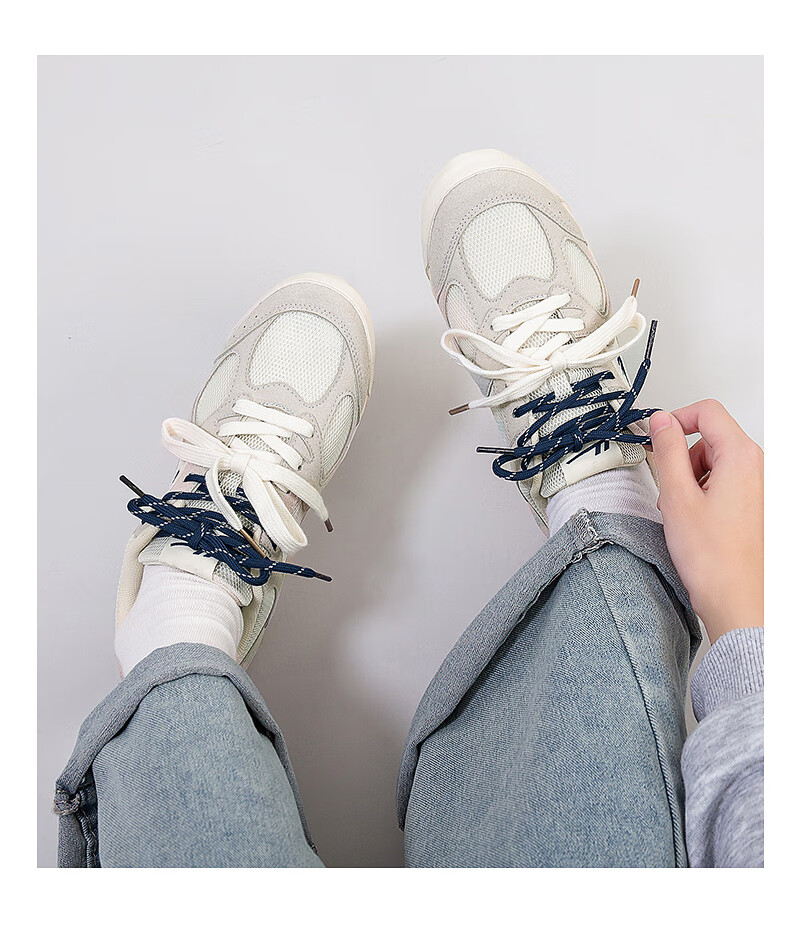 Huili Official Women's Sneakers, Summer 2026 Comfortable Simple Casual Couple Training Shoes, Gray Beige Khaki, Size 36 3