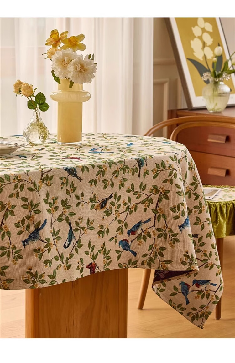Yinshang Oval Tablecloth, American-Style High-End Dining Table Mat, Waterproof And Heat-Resistant Coffee Table Cover, 140*220cm 5