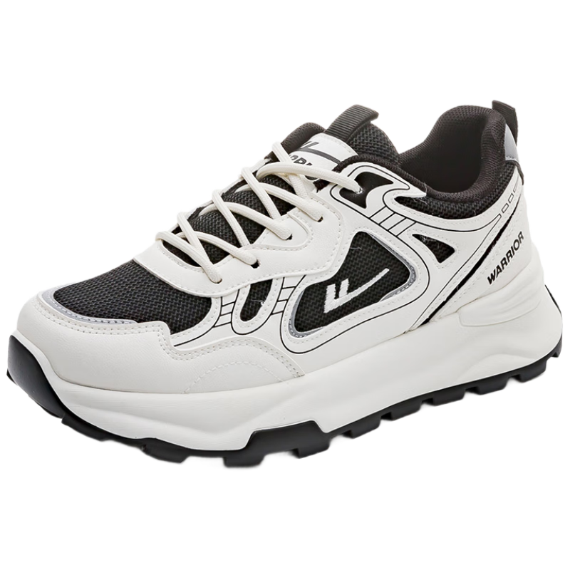 Huili Women's Chunky Sneakers, New Spring Style, Versatile Comfortable Sports Shoes, Black And White, Size 35 (225mm)