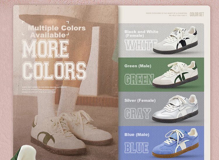 Champion American Champion 2025 New Sneakers for Women And Men, Classic Fashionable Casual Versatile Training Shoes 25FWT12 7