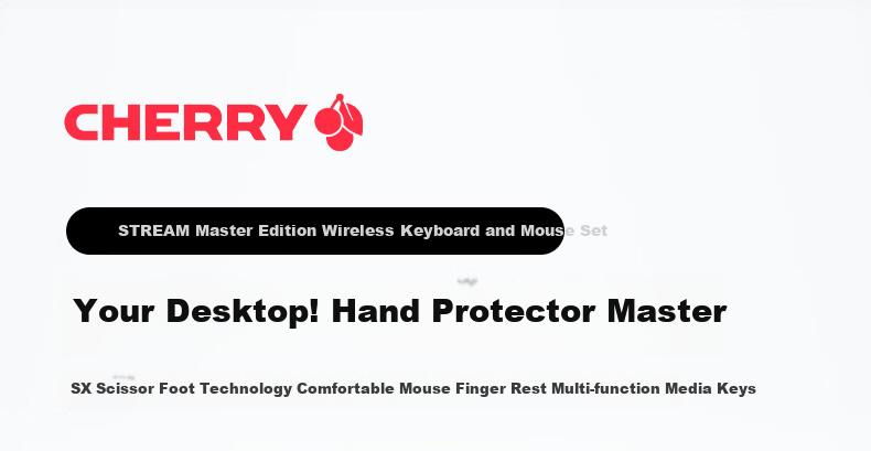 CHERRY STREAM TKL 87-Key Compact Portable SX Scissor-Switch Office Keyboard 80% Layout with 6 Convenient Function Keys 1