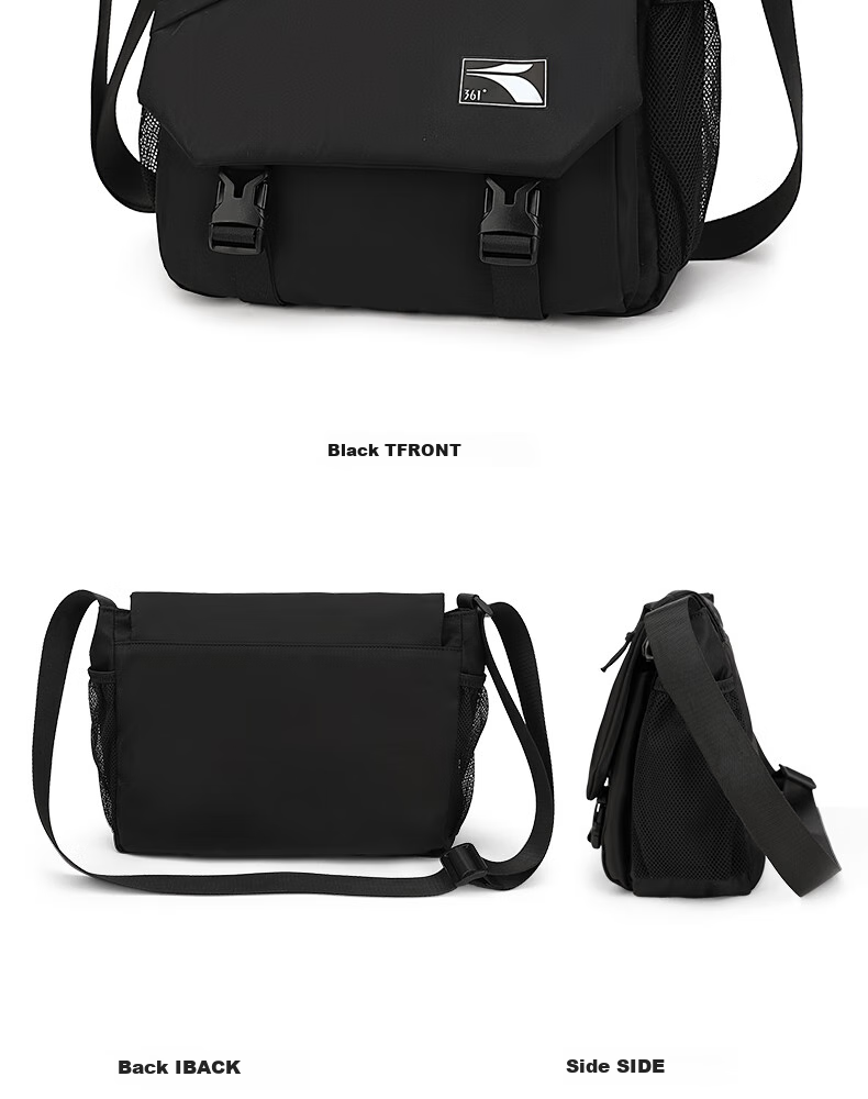 361° Crossbody Bag for Men And Women, Casual Sports Backpack, Large Capacity Chest Bag, Commuter Shoulder Bag for Men, Black 15