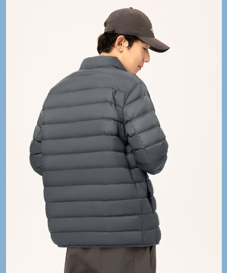 GENIOLAMODE Lightweight down Jacket for Men, Winter Stand Collar, 90% Duck Down, Warm Winter Coat, Men's Outerwear, Black, Size M 21