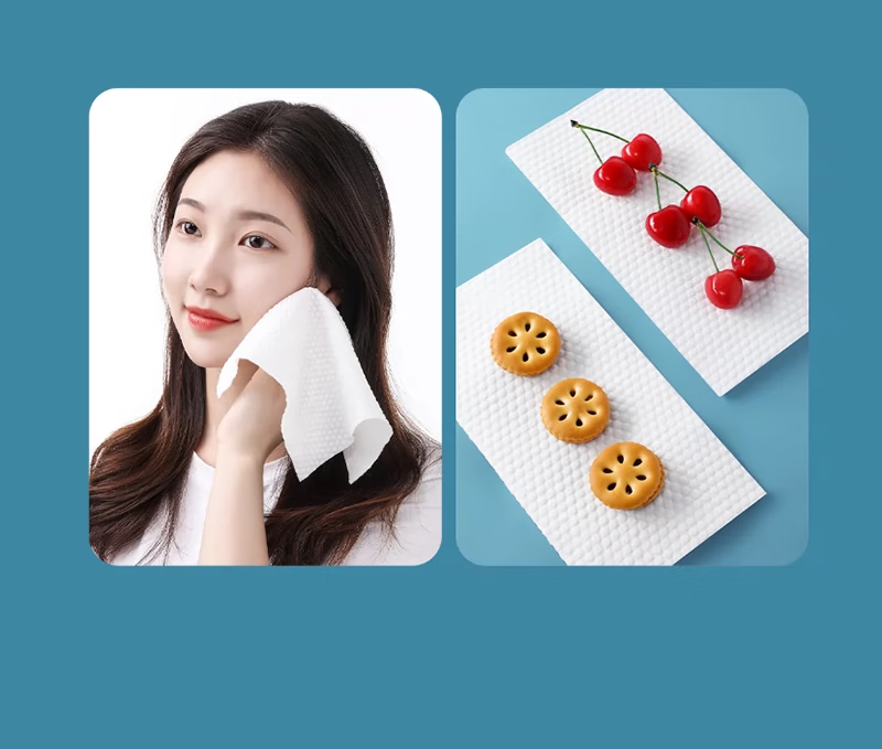 Ouyizi Facial Cleansing Wipes Disposable Thickened Non-Linting Dual-Use Dry and Wet Face Towels 90 Sheets * 6 Packs 17