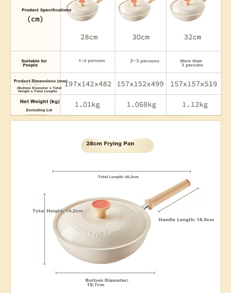 SUPOR Wok with Red Heat-Resistant Non-Stick Coating, Lightweight And Wear-Resistant, Low-Smoke Cooking Pan for Induction Cookers, Gift Box Packaging, QL1 17