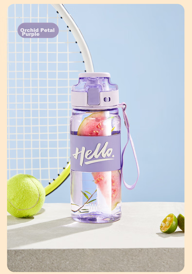 Cille Plastic Cup Outdoor Tritan Material Straw Cup for Men And Women Students Sports Water Bottle Portable Children's Dual-Use Cup 20