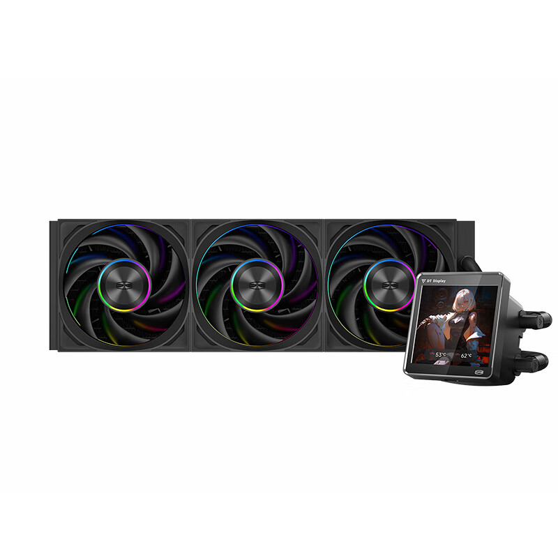 PCCOOLER Silver Wing DT360 ARGB Display BK All-In CPU Liquid Cooler / 3.4-Inch IPS Screen / 8-Year Warranty / Supports 1851)