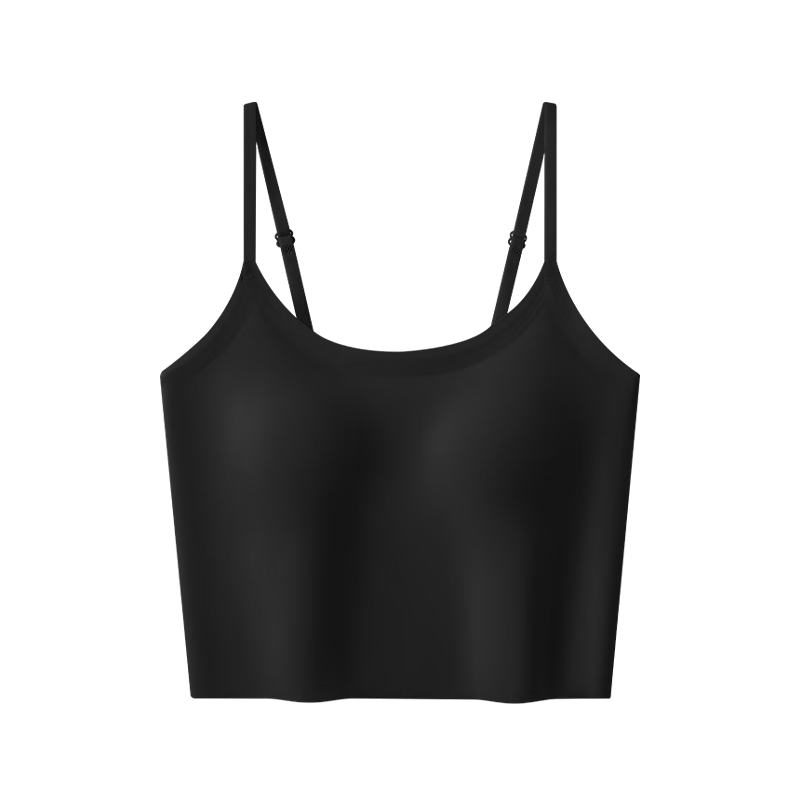 MiiOW Black Camisole Tank Top for Women, Spring And Summer Casual Versatile Undershirt, Can Be Worn As Outerwear Or Undergarment
