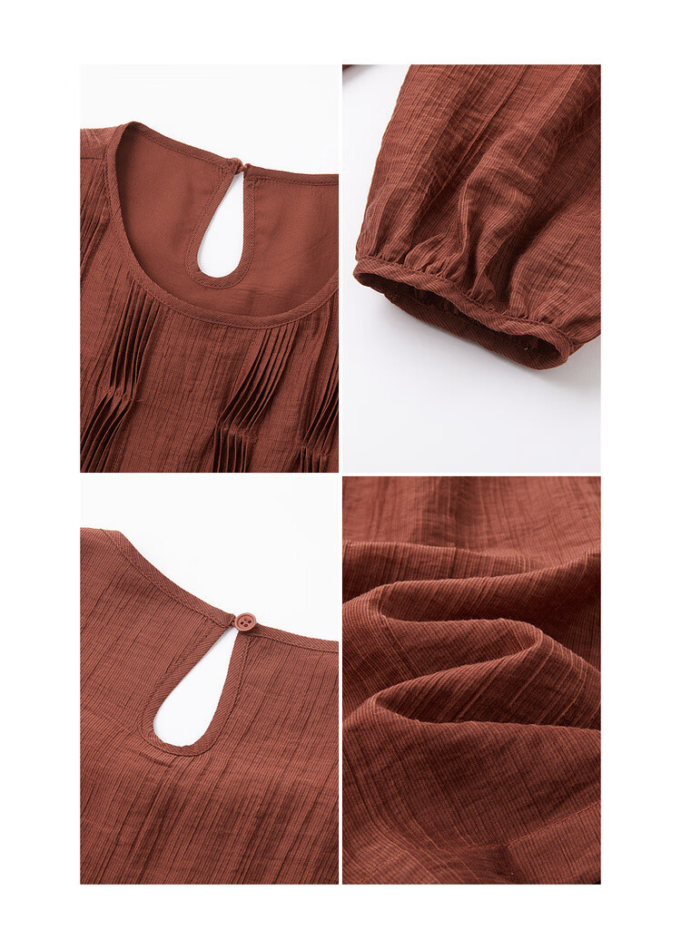 Dme [Tasha Xing Wan] Spring Silky Lyocell Tea Break Dress, Elegant Accordion Pleated Lace Dress 7