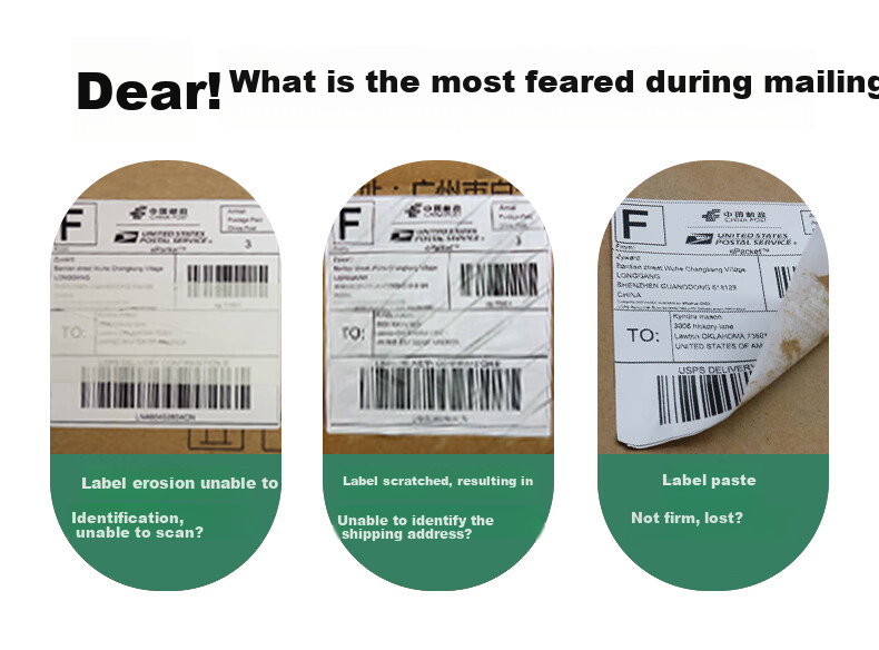 JETLAND 100*100mm, 500 Sheets/roll, Single Roll, Vertical E-Money Anti-Counterfeiting Thermal Label Paper, Postal Express Self-Adhesive Printing Paper, Waterproof Barcode Outer Box Sticker 5